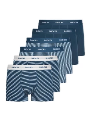 Foto van product SNOCKS Boxershorts navy / lichtgrijs / wit
