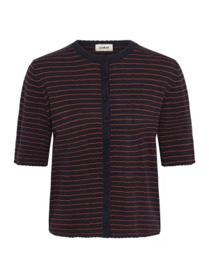 Foto van product SOAKED IN LUXURY Gebreid vest 'SLSpina' marine / lichtrood