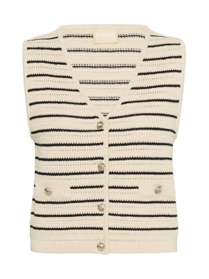 Foto van product SOAKED IN LUXURY Gebreide bodywarmer 'SLMadalena' zwart / wit
