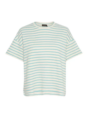 Foto van product SOAKED IN LUXURY Shirt 'Ingo Boxy Tee' groen / wit