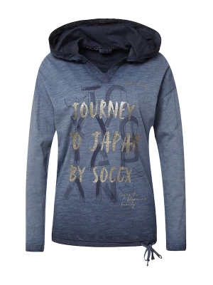 Foto van product Soccx Shirt 'Konnichiwa' duifblauw / donkerblauw / goud
