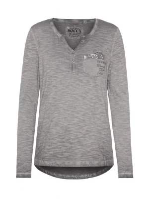 Foto van product Soccx Shirt 'Memory Lane' grijs gemêleerd / zwart
