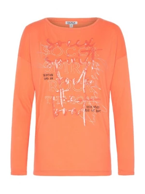 Foto van product Soccx Shirt 'Rock the Boat' mandarijn / zwart / wit
