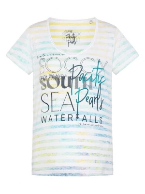 Foto van product Soccx Shirt turquoise / aqua / lichtgeel / wolwit