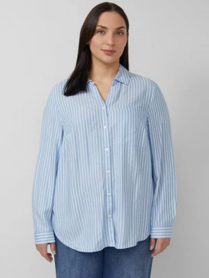 Foto van product Soepel vallende viscose blouse met omslag s.Oliver blauw