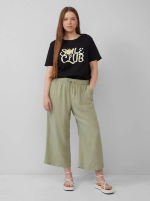 Foto van product Soepele culotte van viscose QS olijfgroen