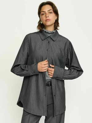 Foto van product Soft Rebels Blouse 'Briana' donkergrijs / wit