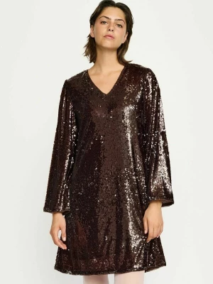 Foto van product Soft Rebels Cocktailjurk 'Maddison' donkerbruin