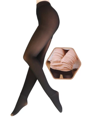 Foto van product Sokisahtel Panty's 'FLAIR black tights with a inside' beige