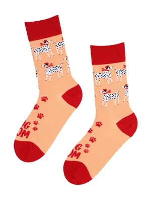 Foto van product Sokisahtel Sokken 'DOG MOM socks for dog owners' oranje