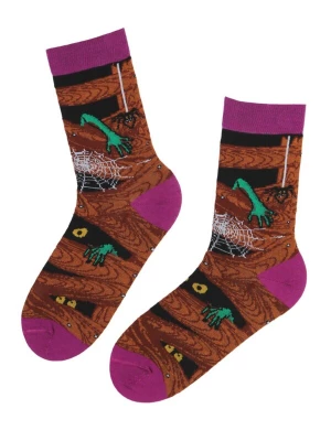 Foto van product Sokisahtel Sokken 'HAZEL Halloween socks with monsters' bruin
