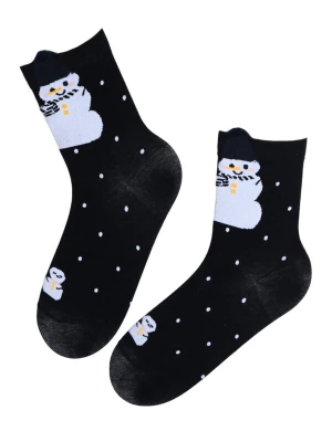 Foto van product Sokisahtel Sokken 'OLWEN cotton Christmas socks with a snowman' zwart