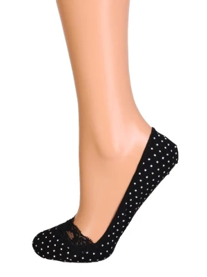 Foto van product Sokisahtel Sokken 'POIS footies with dots' zwart