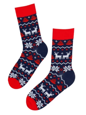 Foto van product Sokisahtel Sokken 'RIKSON men's Christmas socks with reindeer' donkerblauw