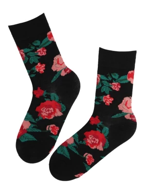 Foto van product Sokisahtel Sokken 'ROSES cotton socks' zwart