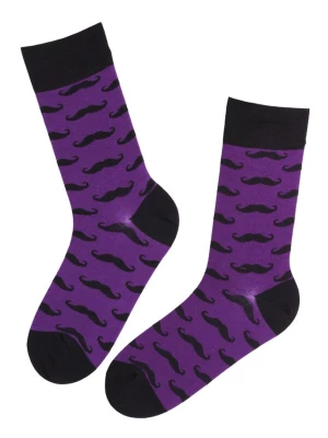 Foto van product Sokisahtel Sokken 'VUNTS cotton moustache pattern socks' lila