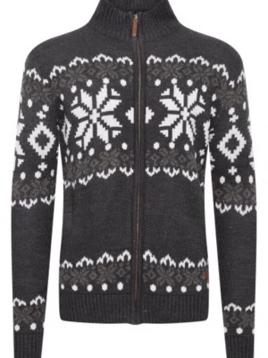 Foto van product !Solid Gebreid vest 'Noran' grijs / donkergrijs / wit