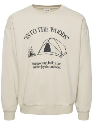 Foto van product !Solid Sweatshirt 'Hamad' lichtbeige / zwart