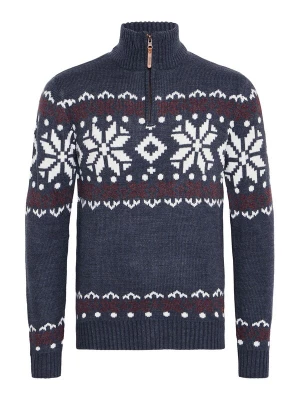 Foto van product !Solid Trui 'Norwin' donkerblauw / donkerrood / wit