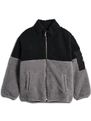 Foto van product SOMETIME SOON Fleece jas 'Fusion' grijs / zwart