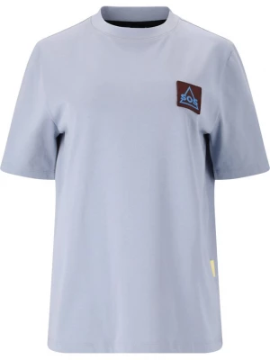 Foto van product SOS Shirt 'Big Wood' blauw / duifblauw / chocoladebruin