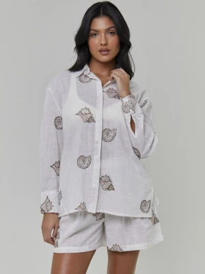 Foto van product South Beach Blouse kaki / wit