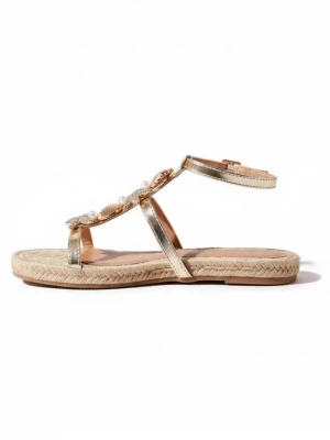 Foto van product South Beach Sandaal 'Starfish Espadrille' goud