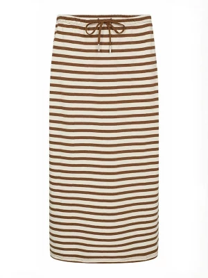 Foto van product Soyaconcept Rok 'Fidelia' lichtbeige / bruin