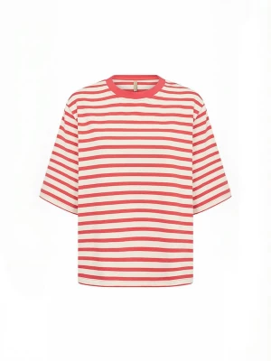 Foto van product Soyaconcept Shirt 'Fidelia' knalrood / lichtrood