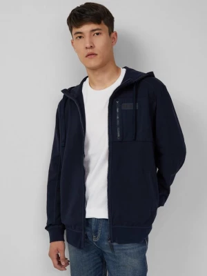 Foto van product Sportief sweatvest met capuchon in een stoffenmix s.Oliver blauw