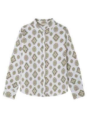 Foto van product Springfield Blouse kaki / olijfgroen / wit