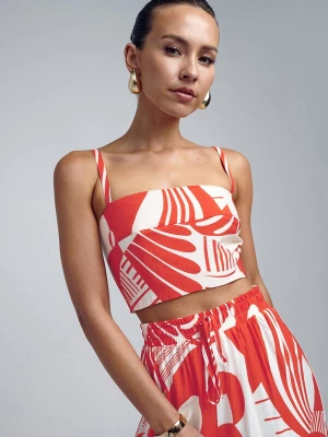 Foto van product St MRLO Top 'Wave' rood / wit
