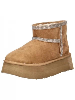 Foto van product STEVE MADDEN Enkellaarsjes karamel / zilver