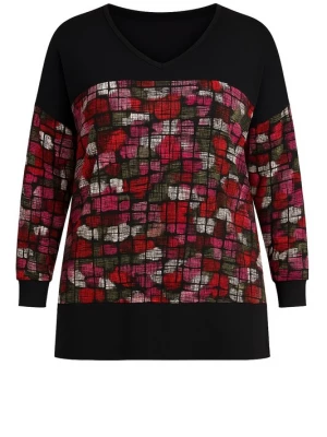 Foto van product Stil Diva Blouse olijfgroen / lichtroze / rood / zwart