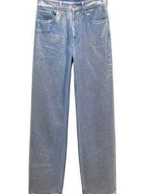 Foto van product Straight leg jeans Mango zilverkleurig
