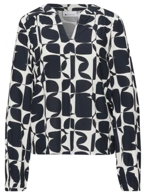 Foto van product STREET ONE Blouse donkerblauw / wit