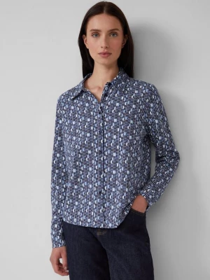 Foto van product Stretchy jersey blouse met all-over print s.Oliver blauw