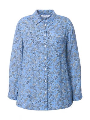 Foto van product Studio Untold Blouse azuur / lichtgeel / zwart