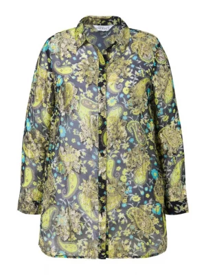 Foto van product Studio Untold Blouse azuur / lichtgroen / zwart / wit