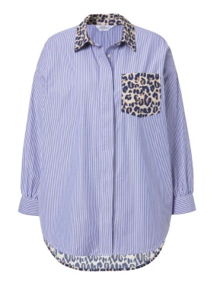 Foto van product Studio Untold Blouse beige / donkerblauw / wit