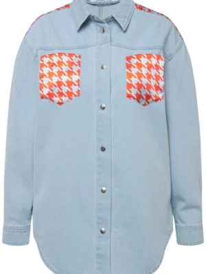Foto van product Studio Untold Blouse blauw denim / oranje