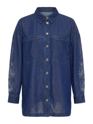 Foto van product Studio Untold Blouse blauw denim / wit