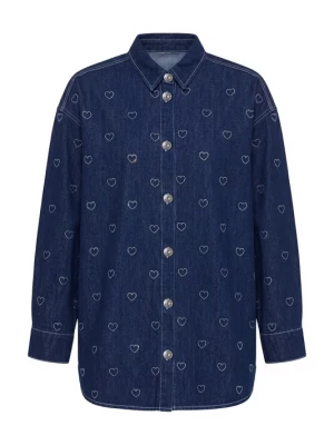 Foto van product Studio Untold Blouse blauw denim / zilver