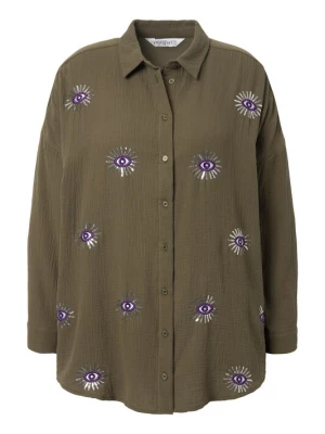 Foto van product Studio Untold Blouse donkergroen / lila / zilver