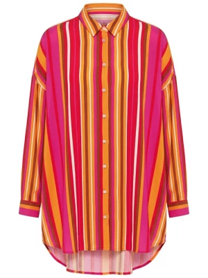 Foto van product Studio Untold Blouse oranje / fuchsia / bloedrood / wit