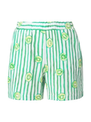 Foto van product Studio Untold Broek 'Cheers To 10 Years' groen / lichtgroen / wit
