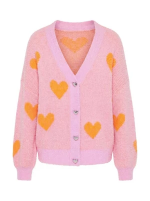 Foto van product Studio Untold Gebreid vest oranje / lichtroze