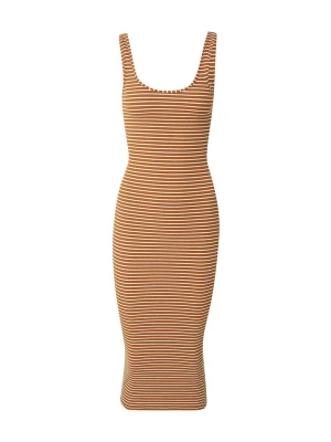 Foto van product studioselect Jurk 'Caro' karamel / wit