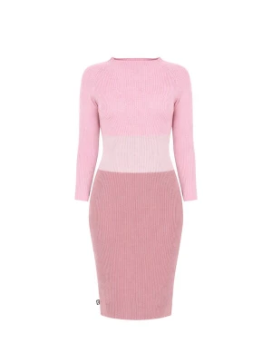 Foto van product Süel knitwear Gebreide jurk 'Amanda Stripe' rosa