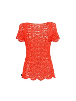 Foto van product Süel knitwear Gebreide top 'Twin Lace' oranjerood